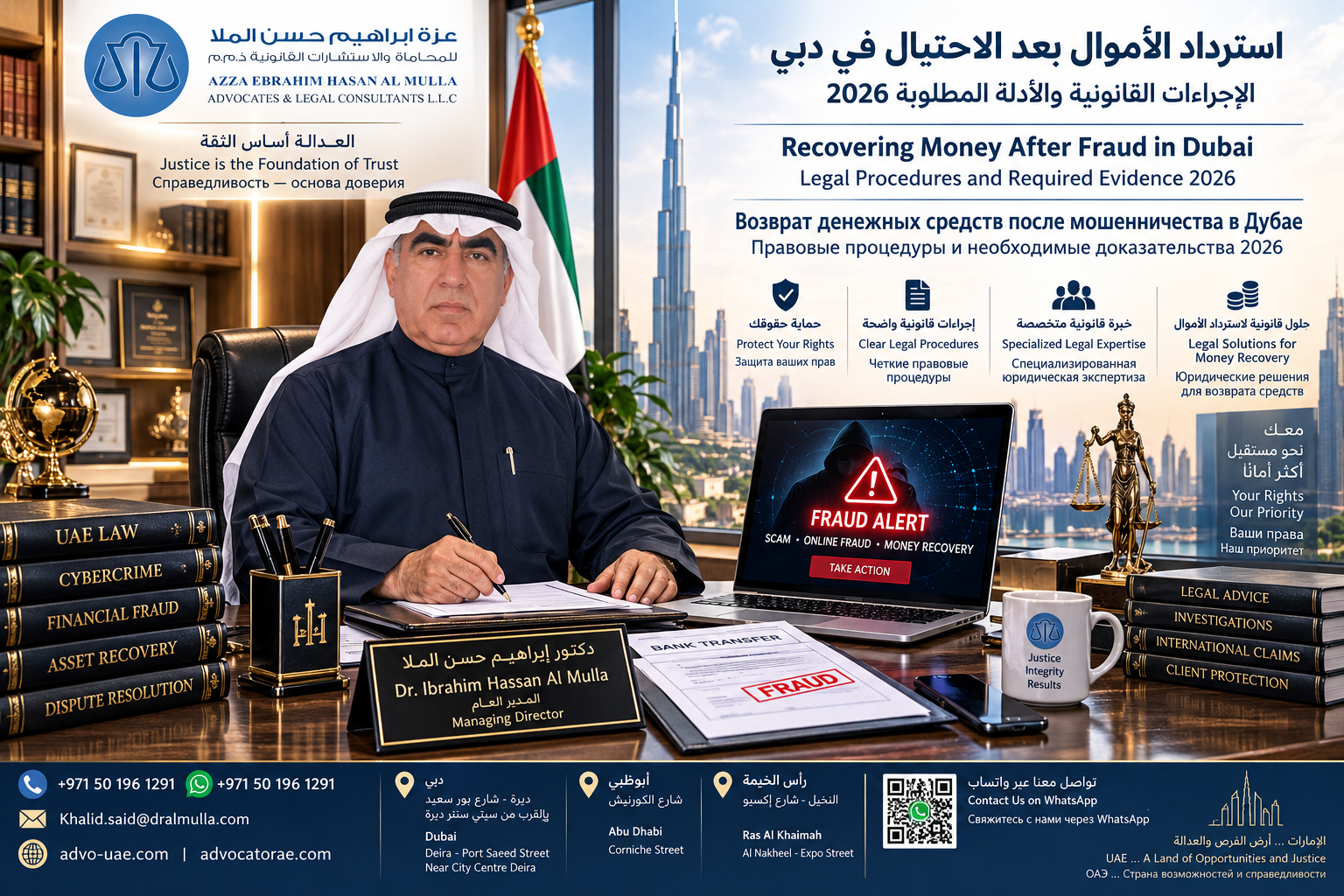 استرداد الأموال بعد الاحتيال في دبي